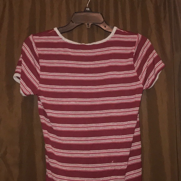 Pink Republic Maroon Striped Shirt. - Picture 2 of 2
